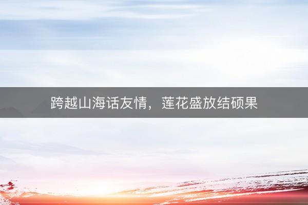 跨越山海话友情，莲花盛放结硕果