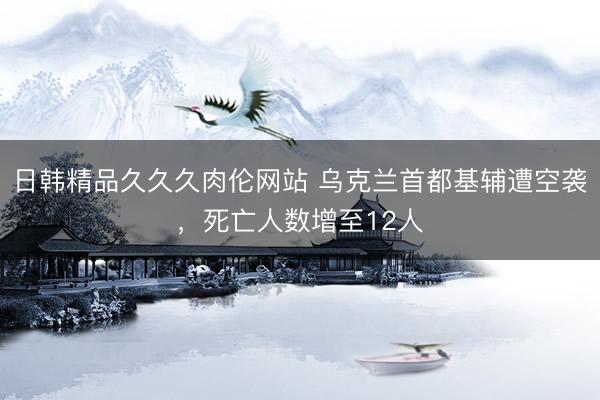 日韩精品久久久肉伦网站 乌克兰首都基辅遭空袭，死亡人数增至12人