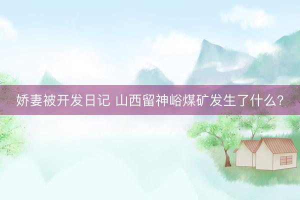 娇妻被开发日记 山西留神峪煤矿发生了什么？