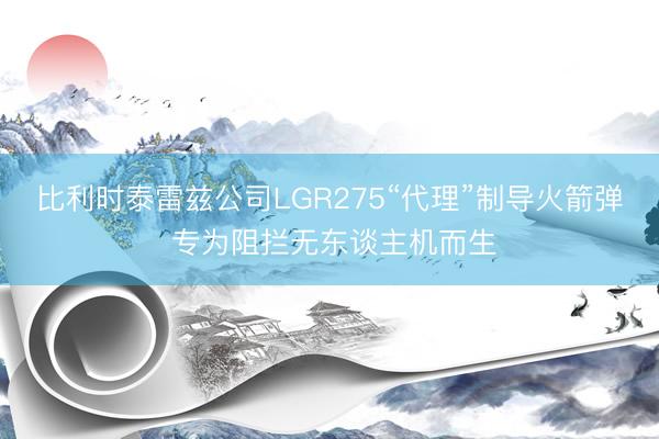 比利时泰雷兹公司LGR275“代理”制导火箭弹 专为阻拦无东谈主机而生