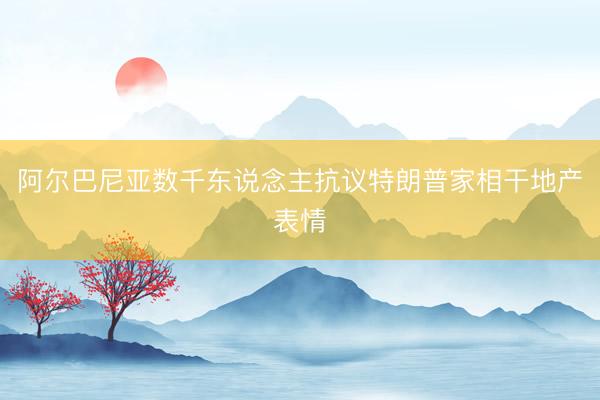 阿尔巴尼亚数千东说念主抗议特朗普家相干地产表情
